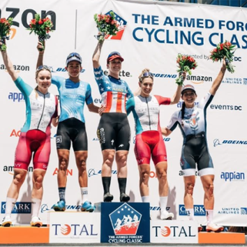 Paola Muñoz roza el podio en la Armed Forces Cycling Classic 2026